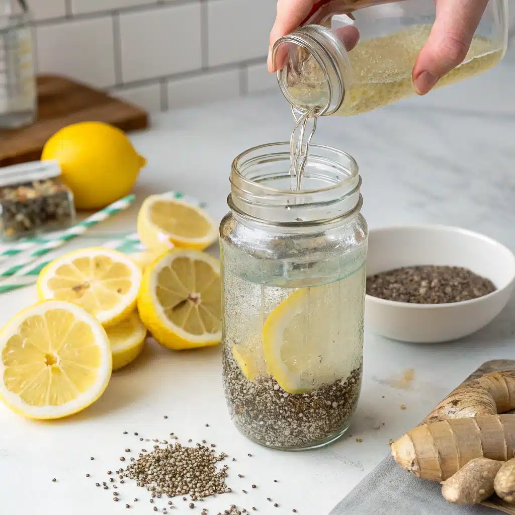 Natural Zepbound Recipe with lemon, ginger & chia