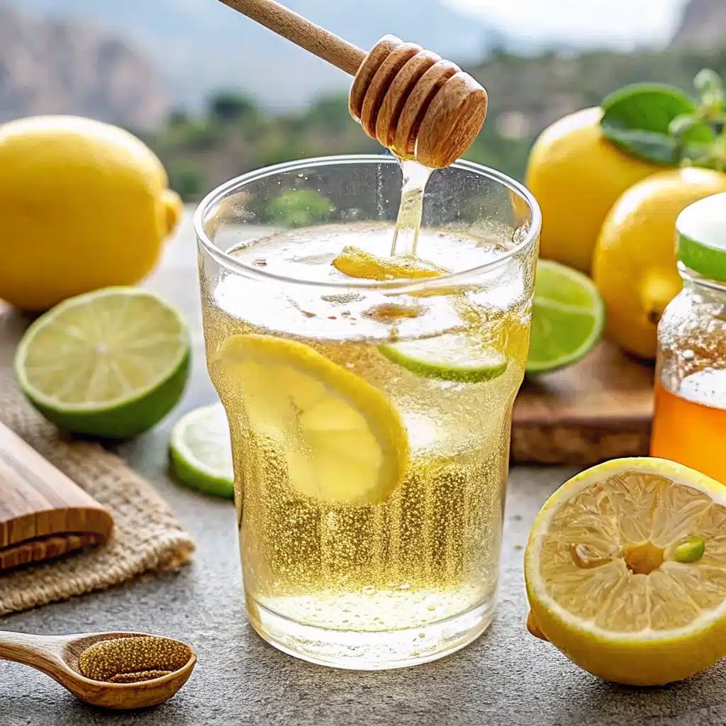 Natural Mounjaro recipe drink with lemon, ginger, and ACV