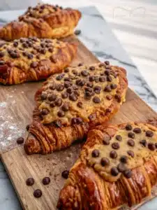 TRYNG CROOKIES flaky croissant with cookie center