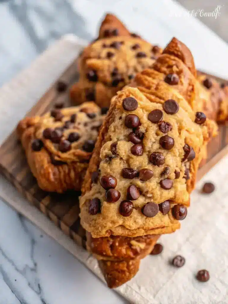 TRYNG CROOKIES flaky croissant with cookie center