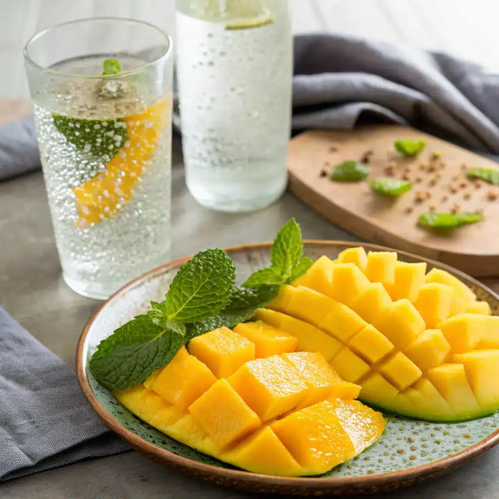 summer drink two tropical fruits