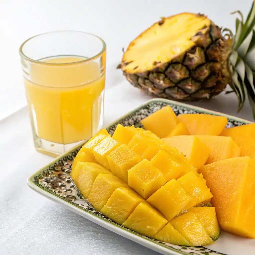 summer drink two tropical fruits