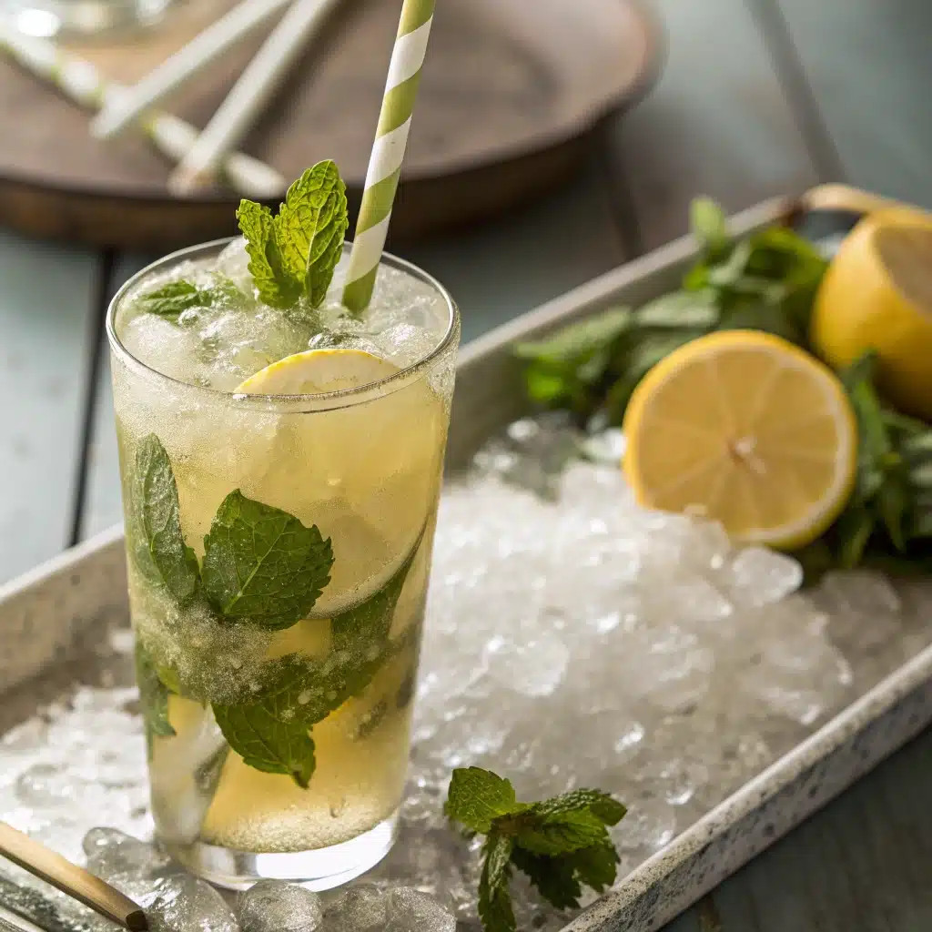 Brazilian Mounjaro Recipe colorful drink in glass