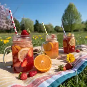 Bug Juice Drink in a pitcher with plastic cups