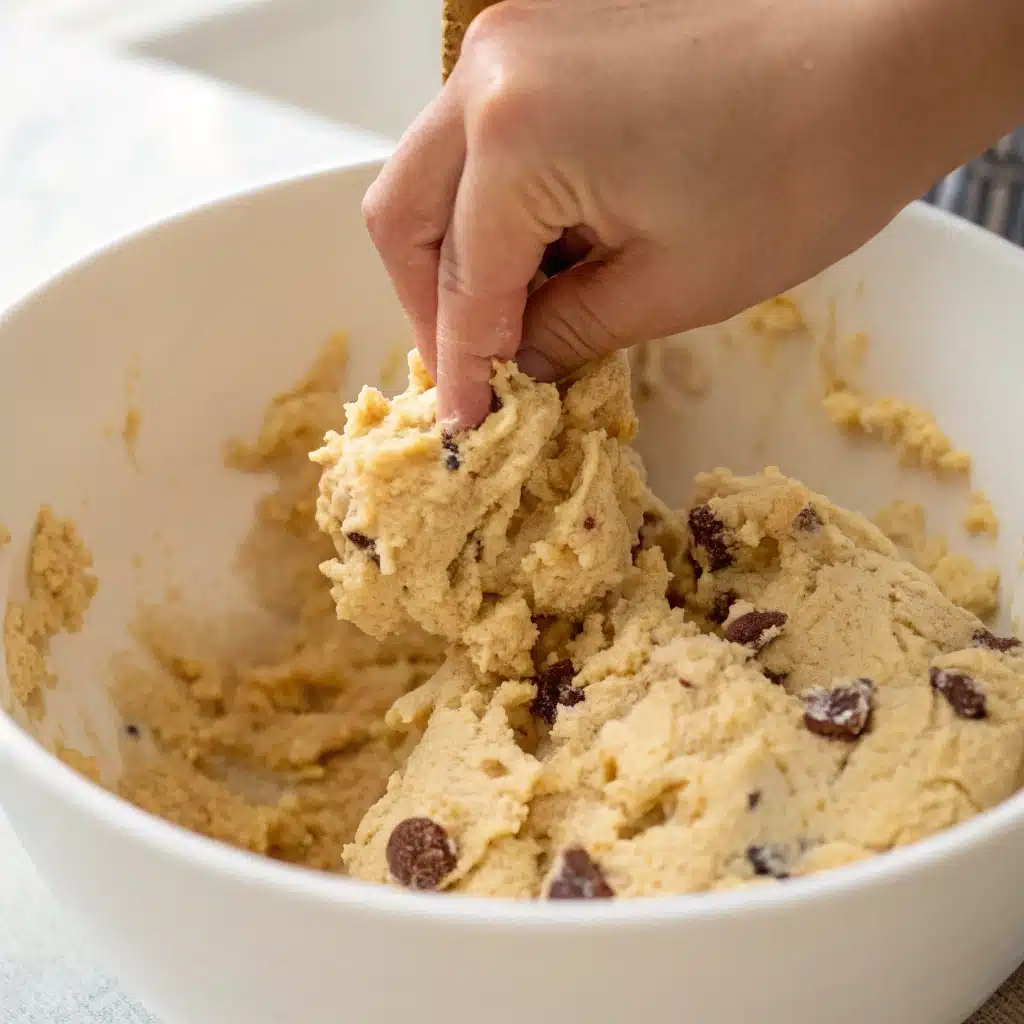 protein cookie on baking paper