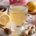 cozy mug of lemon balm tea