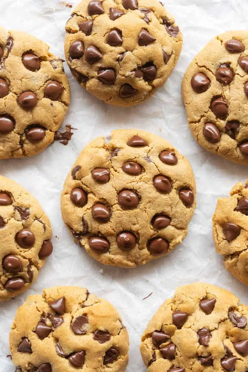 protein cookie on baking paper