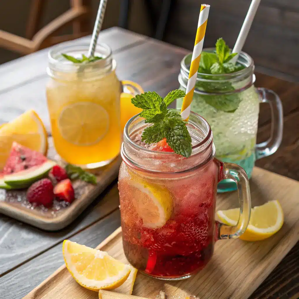 summer drink two tropical fruits